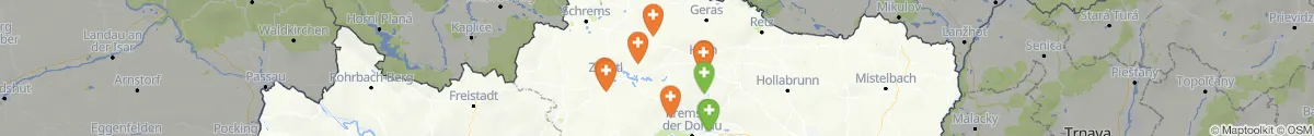 Kartenansicht für Apotheken-Notdienste in der Nähe von Krumau am Kamp (Krems (Land), Niederösterreich)